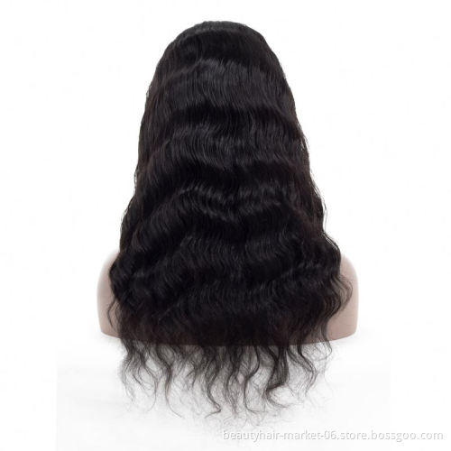 Natural Korean Double Drawn Raw Indian Virgin Cuticle Aligned Hair Extension Wig For Black Women Human Hair 360 Lace Front Wig